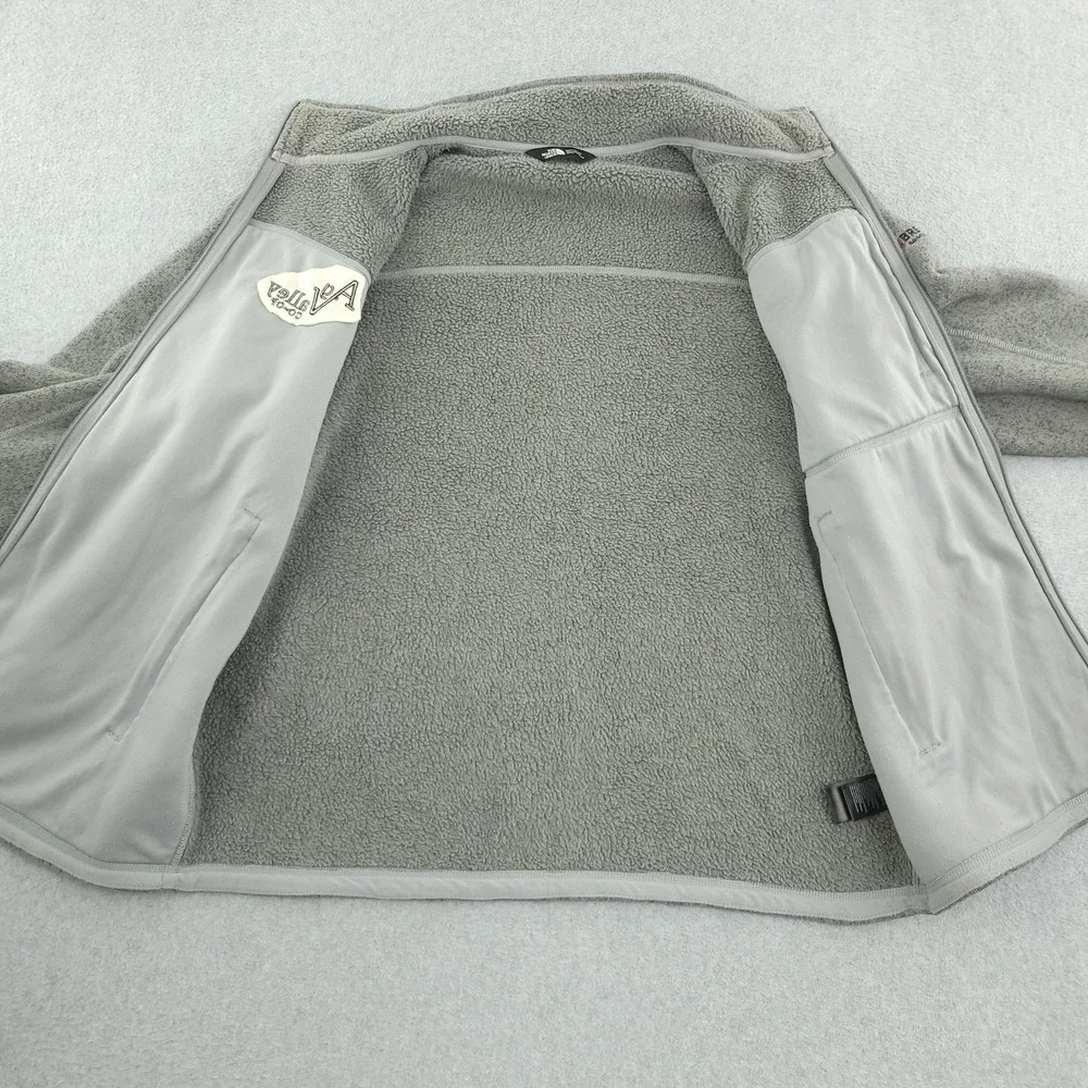 The North Face Sweater Fleece Jacket Mens XL Gray Full Zip Ag Valley Co-Op